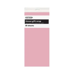10pk Lovely Pink Tissue Gift Wrap Sheets 51x66cm