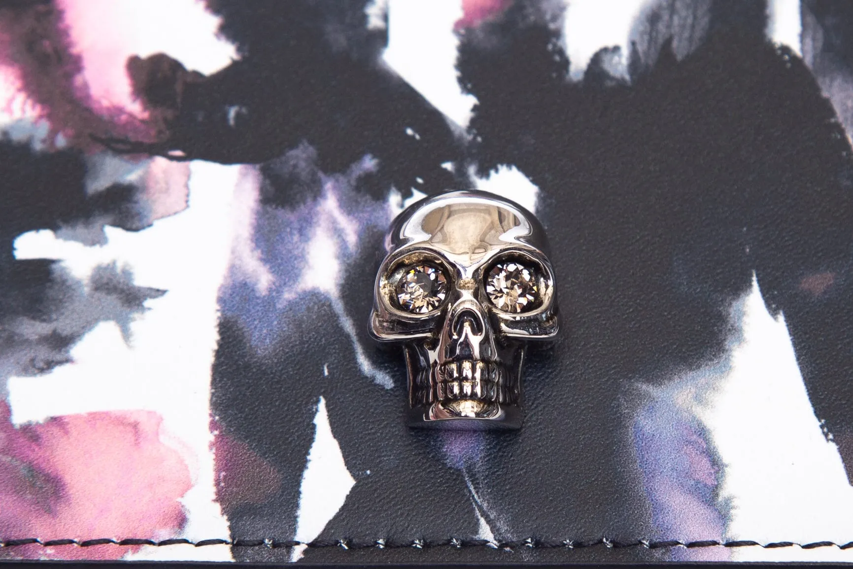 Alexander McQueen Multicolor Skull Graffiti Top Handle Handbag