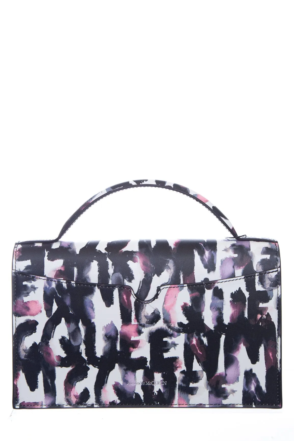 Alexander McQueen Multicolor Skull Graffiti Top Handle Handbag
