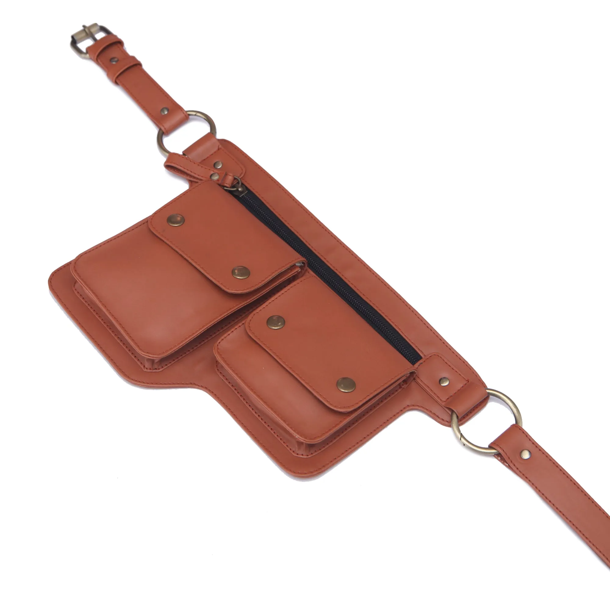 Brown Basic lovers Handcrafted Waist Belt Bag