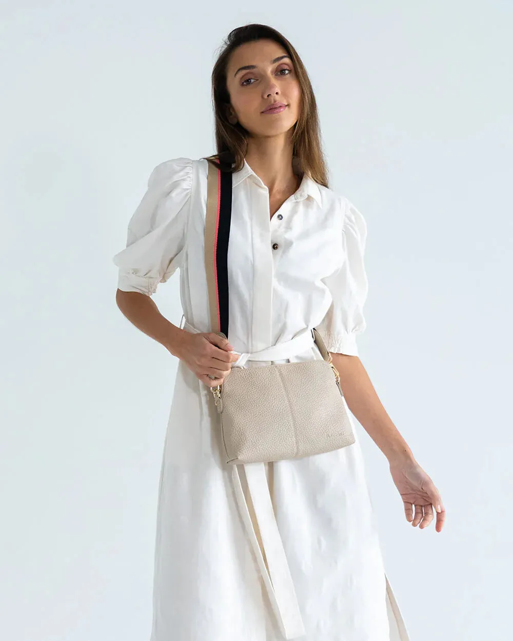 Elms King 'Burbank Crossbody Large' - Oyster