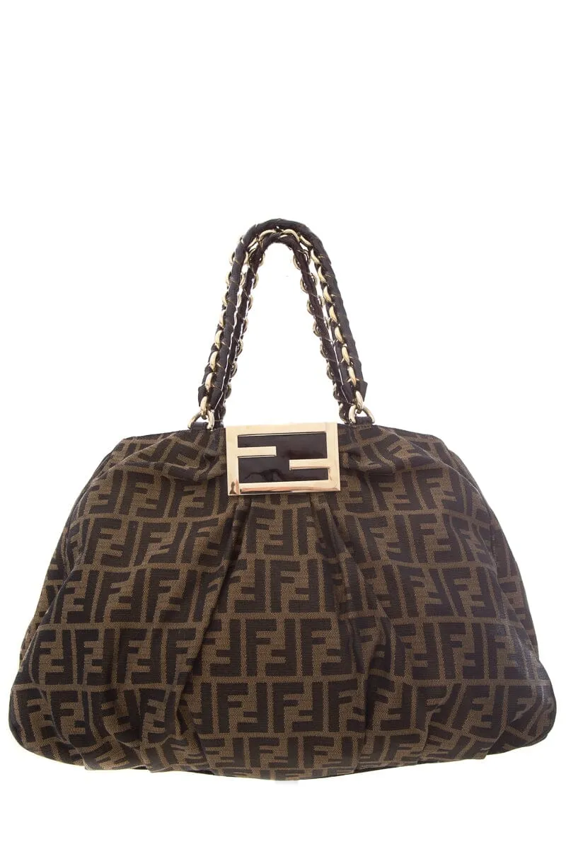 Fendi Brown Zucca Mia Shoulder Handbag