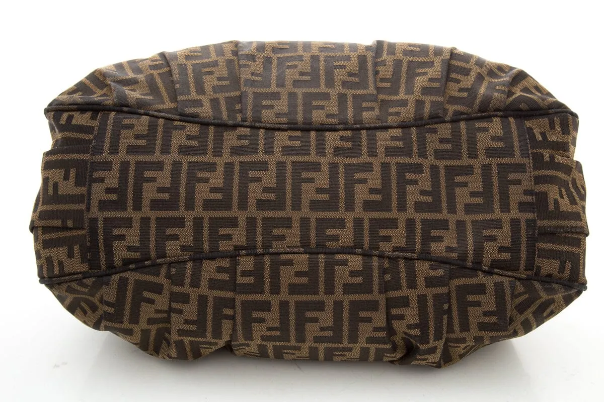 Fendi Brown Zucca Mia Shoulder Handbag