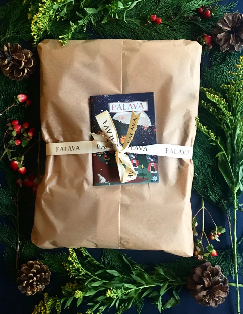 Gift Wrap - Brown Paper and Postcard