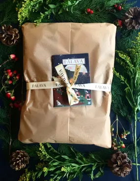 Gift Wrap - Brown Paper and Postcard