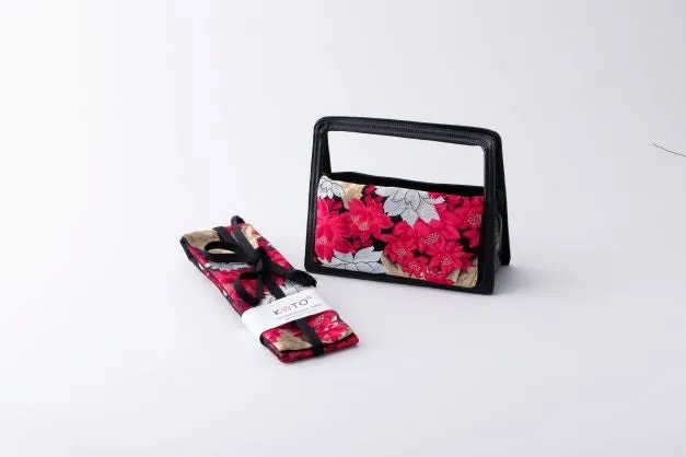 HANDBAG KOTO KIMONO obi BAG red