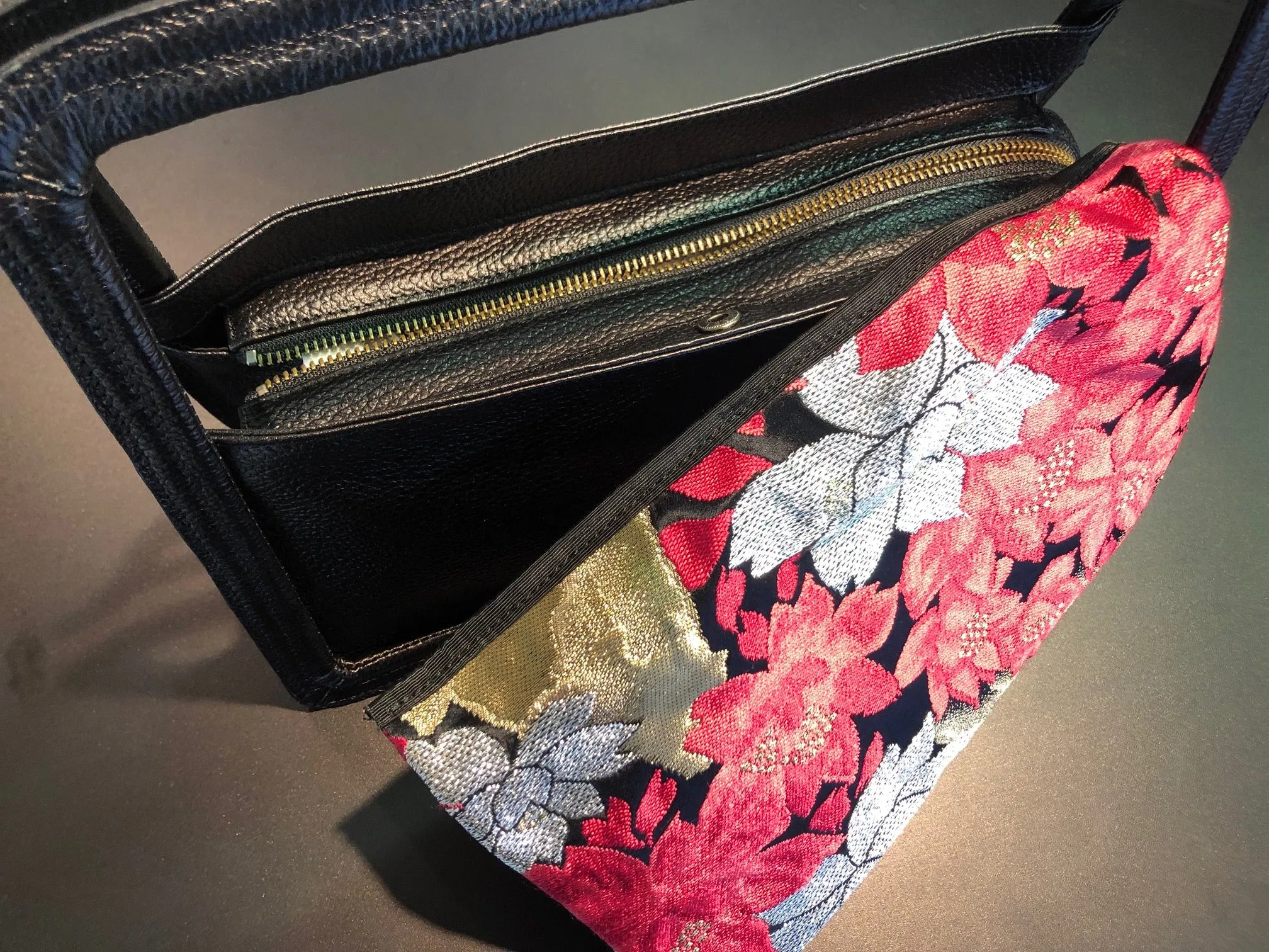 HANDBAG KOTO KIMONO obi BAG red
