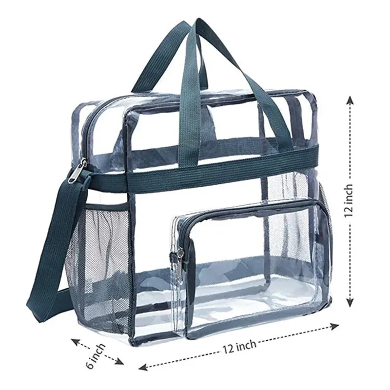 Large Transparent PVC Casual Travel Shoulder Handbag Luggage Portable Bag