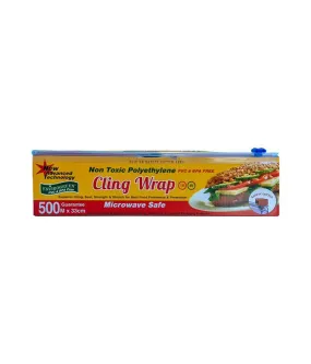 Max Valu Plastic Cling Wrap (33cm x 500mm) - 6 Rolls Per Box