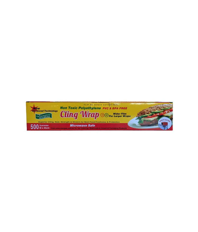 Max Valu Plastic Cling Wrap (33cm x 500mm) - 6 Rolls Per Box