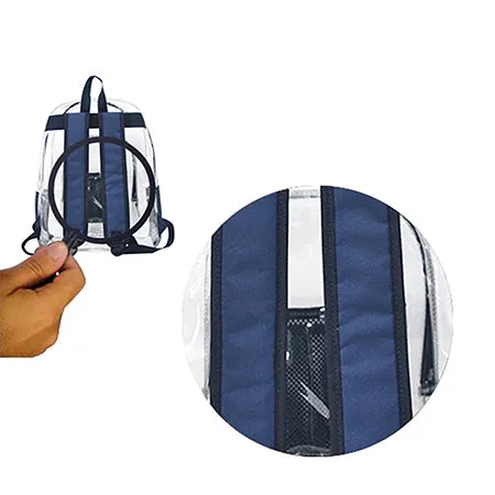 Navy NGIL Clear Backpack Heavy Duty PVC Transparent Backpack