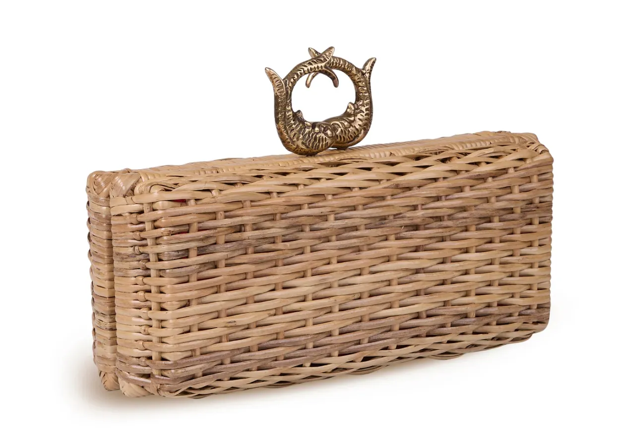 Sardine Rattan Clutch