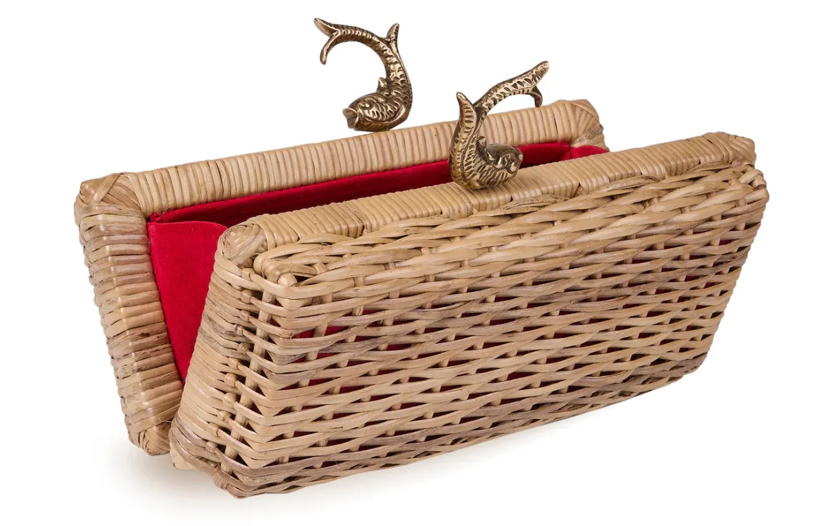 Sardine Rattan Clutch