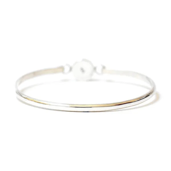 Silver Cuff Evil Eye Bracelet