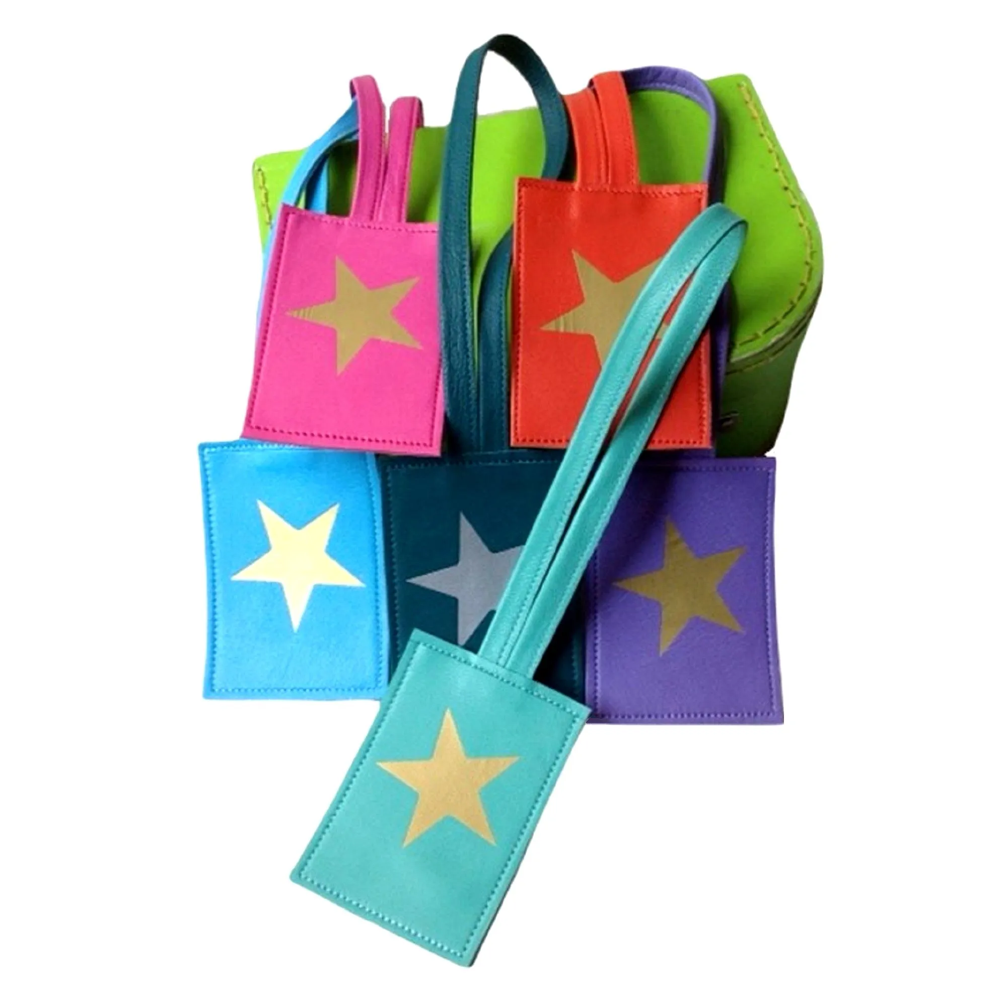 Star Leather Luggage Tag