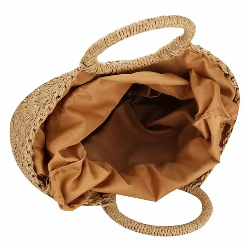 Straw Travel Bag Wicker Beach Handbag