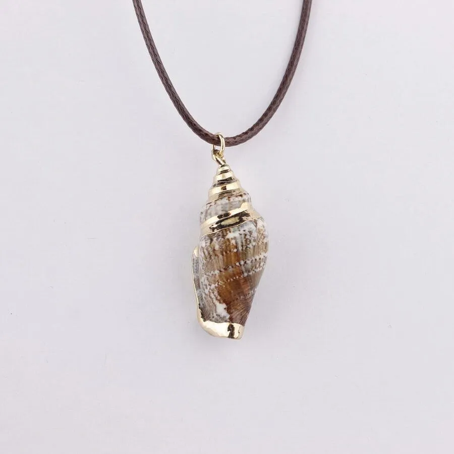 ZWPON Tropical Natural Sea Shell Choker Necklace