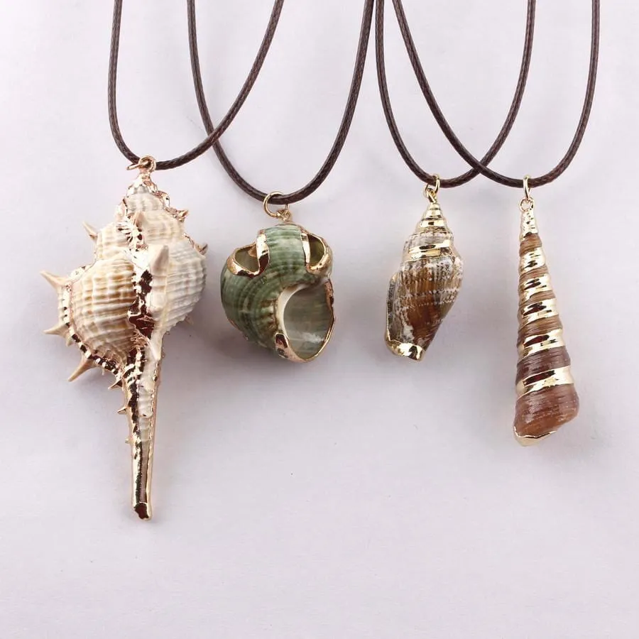 ZWPON Tropical Natural Sea Shell Choker Necklace
