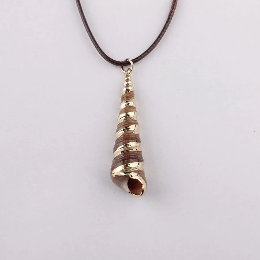 ZWPON Tropical Natural Sea Shell Choker Necklace