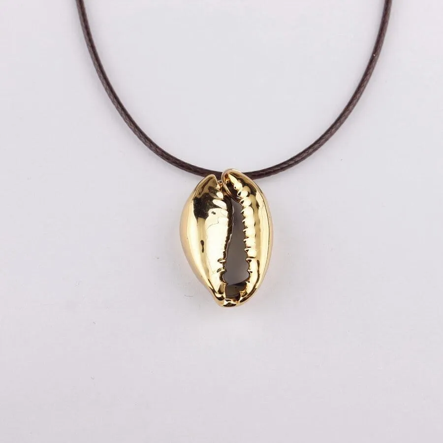 ZWPON Tropical Natural Sea Shell Choker Necklace